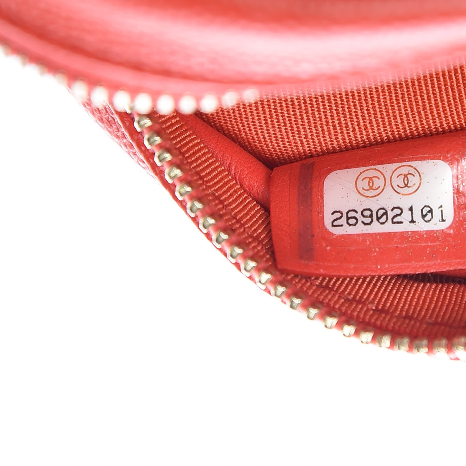 Chanel Caviar Quilted Round Clutch With Chain Red 7 of 8