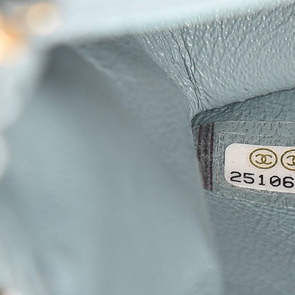 Chanel Iridescent Caviar Quilted Mini Rectangular Flap Light Blue 7 of 7