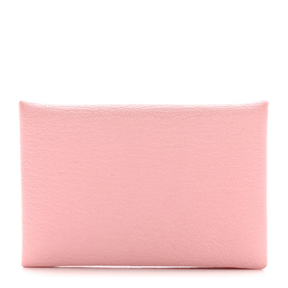 Hermes Chevre Mysore Calvi Card Case Rose Sakura 1 of 14