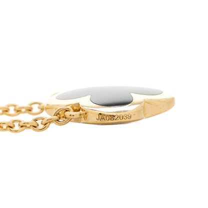 Van Cleef & Arpels 18K Yellow Gold Black Onyx Pure Alhambra Pendant Necklace 5 of 6