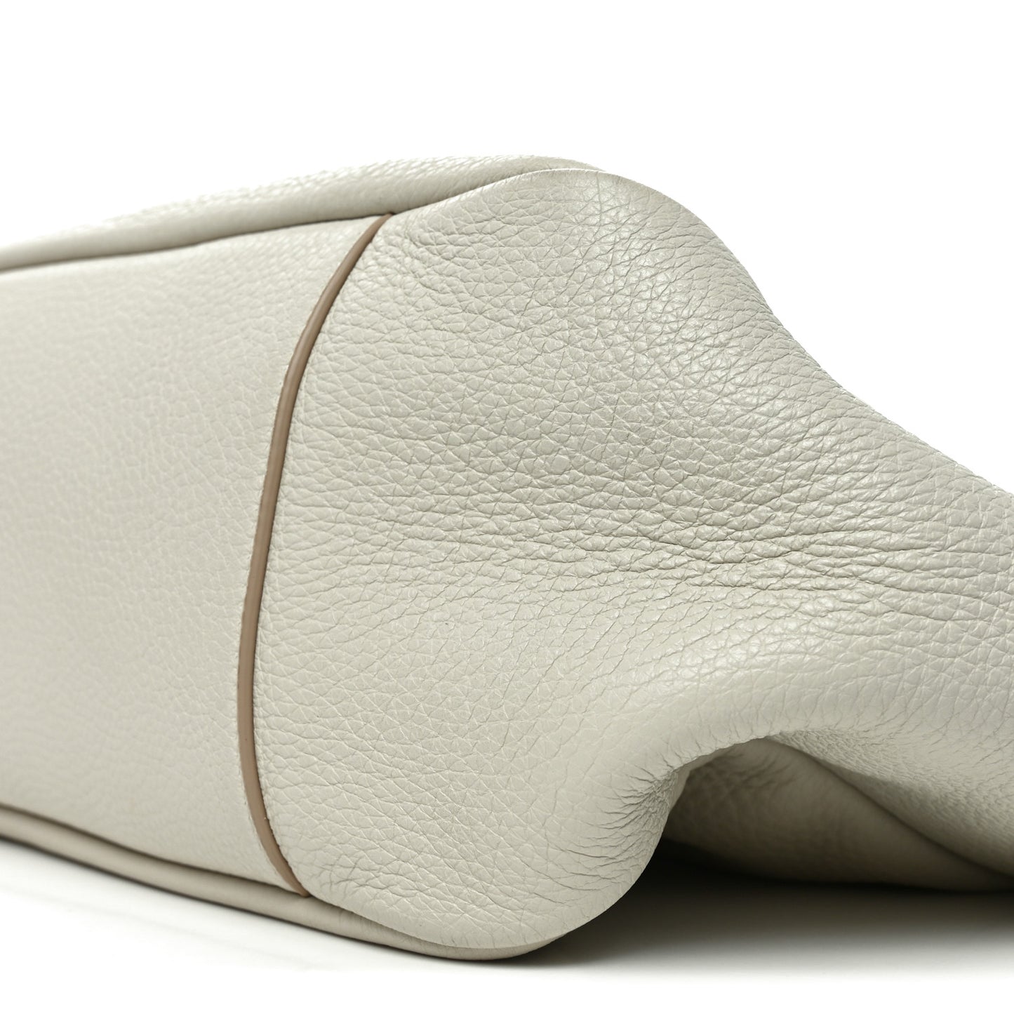 Grained Deerskin Bea Tote Blanc Vintage