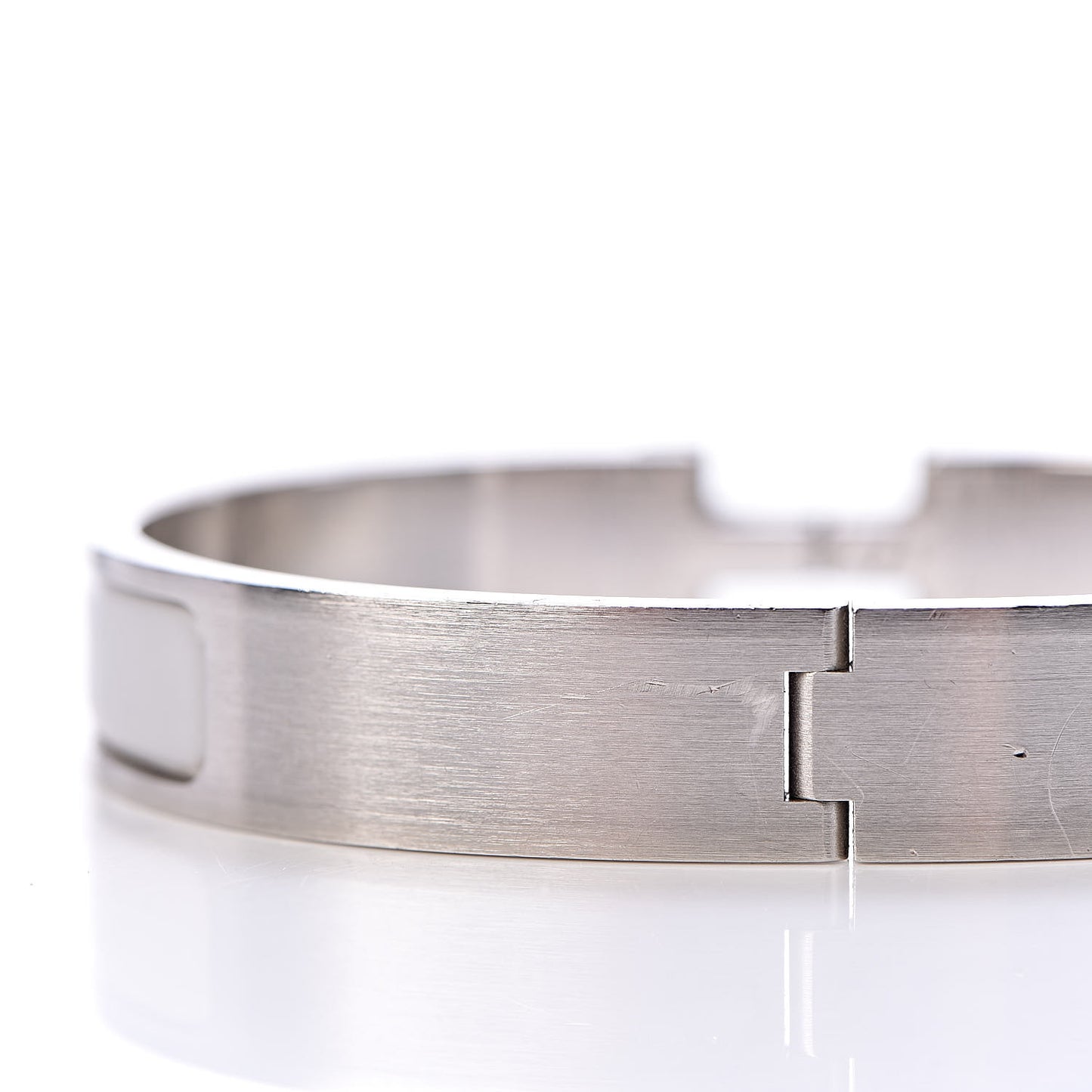 Matte Enamel Narrow Clic Clac HH Bracelet GM Gris Clair