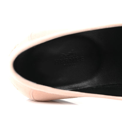 Hermes Suede Goatskin Womens Destin Loafer 35.5 Rose Opaline 8 of 10