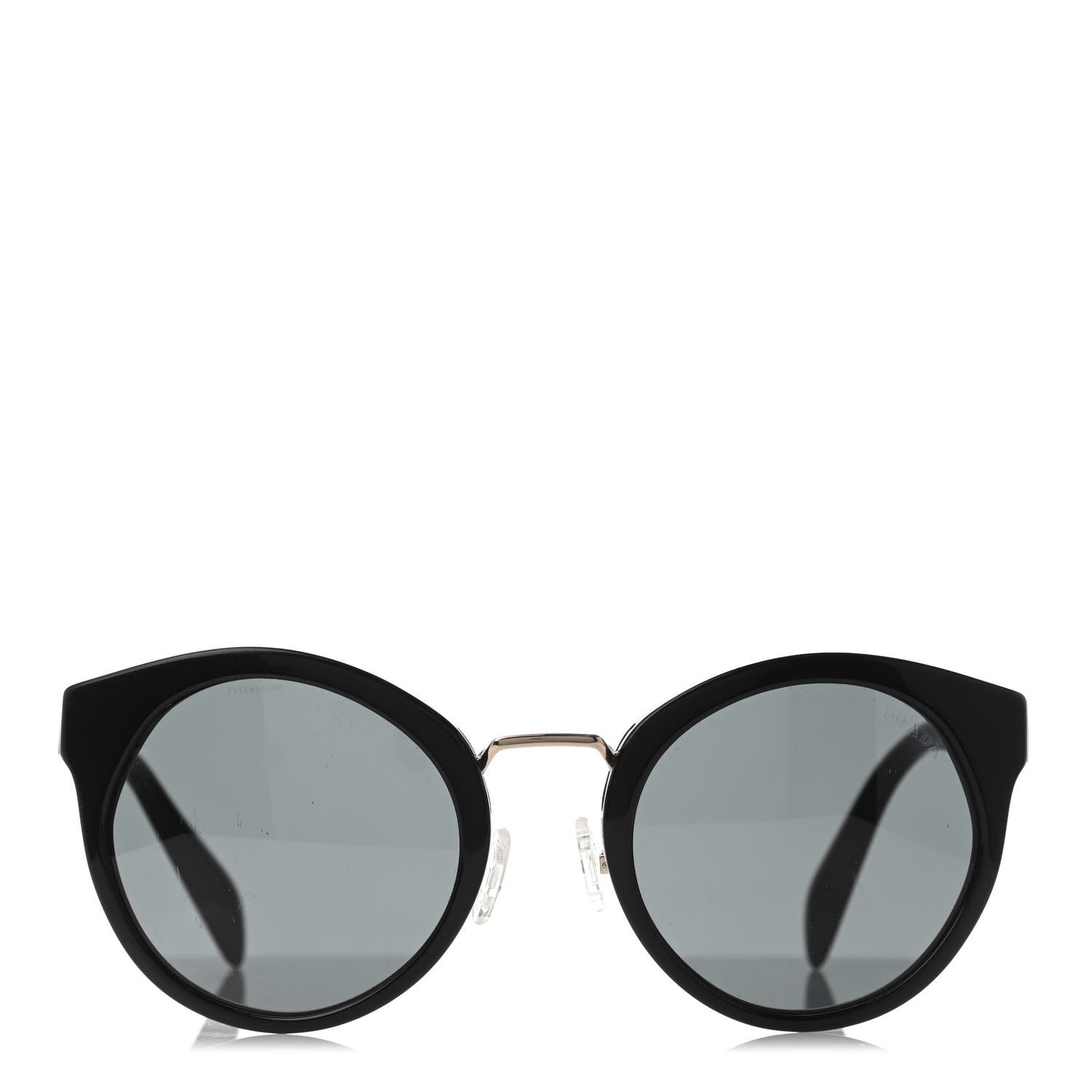 Prada Round Sunglasses SPR 05T Black 3 of 4