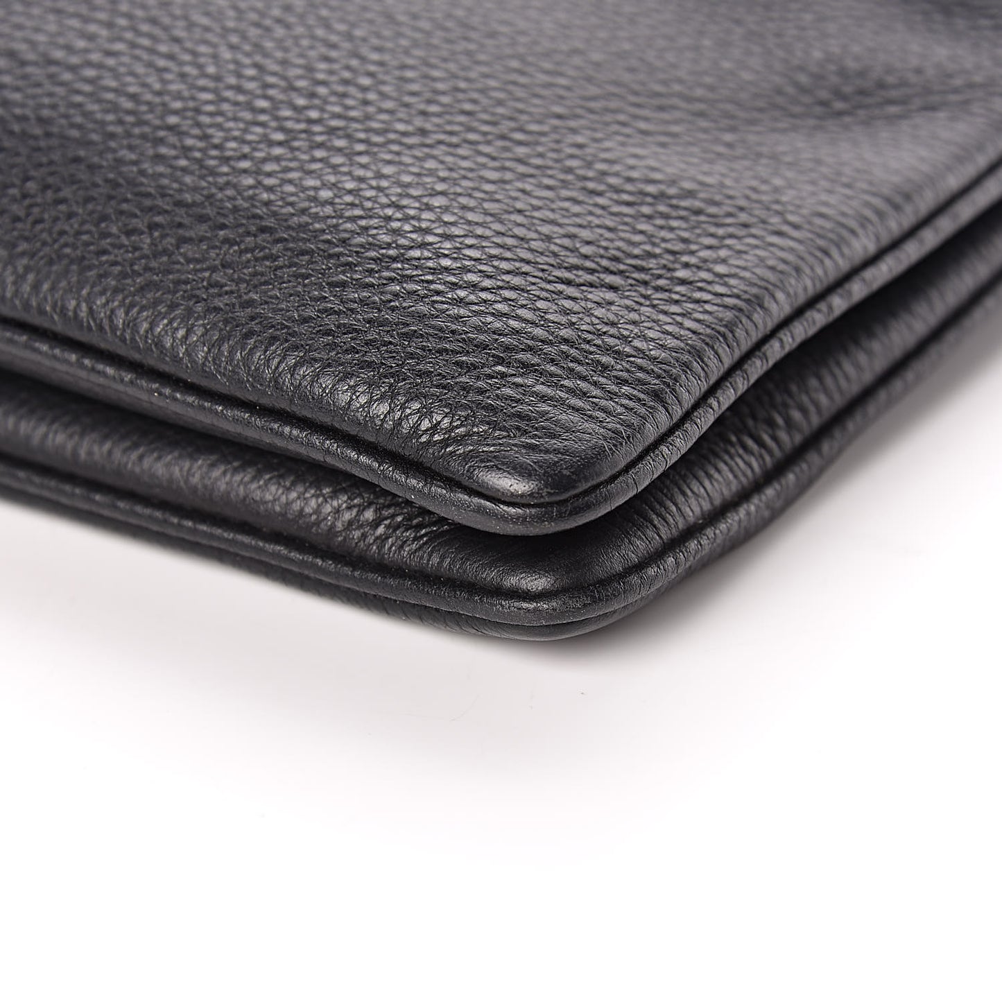 Vitello Phenix Double Zip Crossbody Bag Black