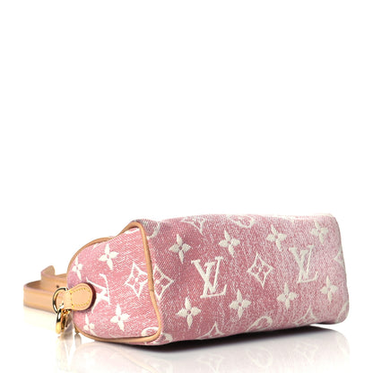 Louis Vuitton Monogram Jacquard Denim Nano Speedy Bandouliere Pink 4 of 9