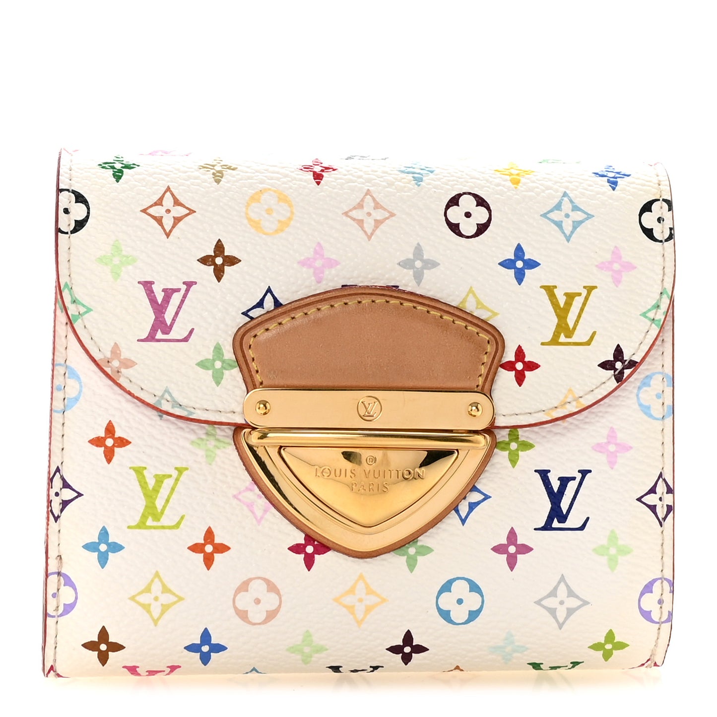 Monogram Multicolor Joey Wallet White Litchi
