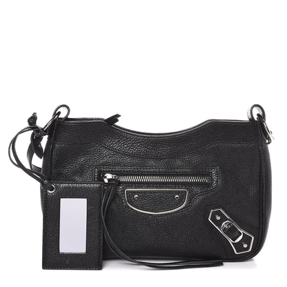 Balenciaga Chevre Silver Metallic Edge Hardware Hip Black 1 of 7