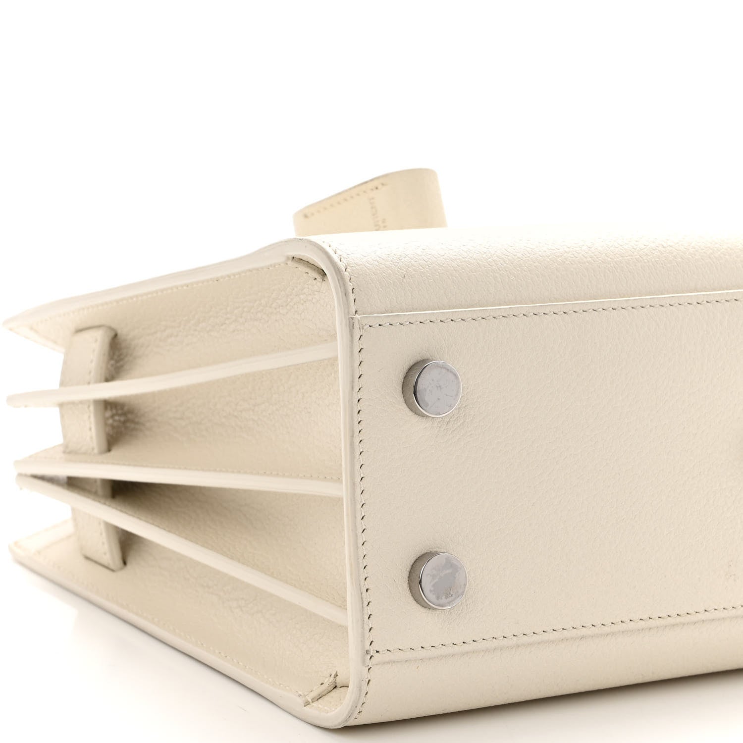 Saint Laurent Grained Calfskin Nano Sac de Jour Dove White 9 of 14