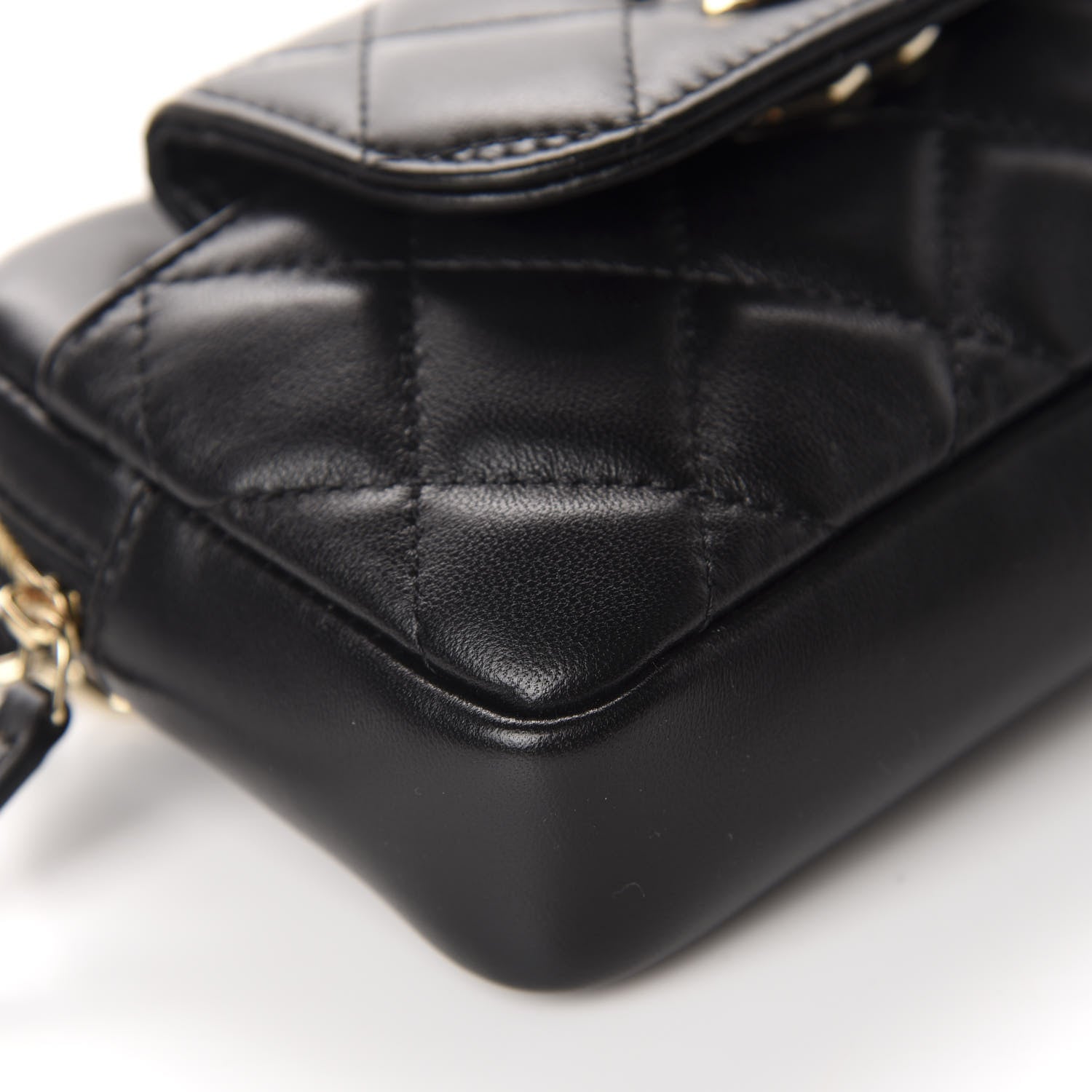 Chanel Lambskin Quilted Waist Bag Black 7 of 12