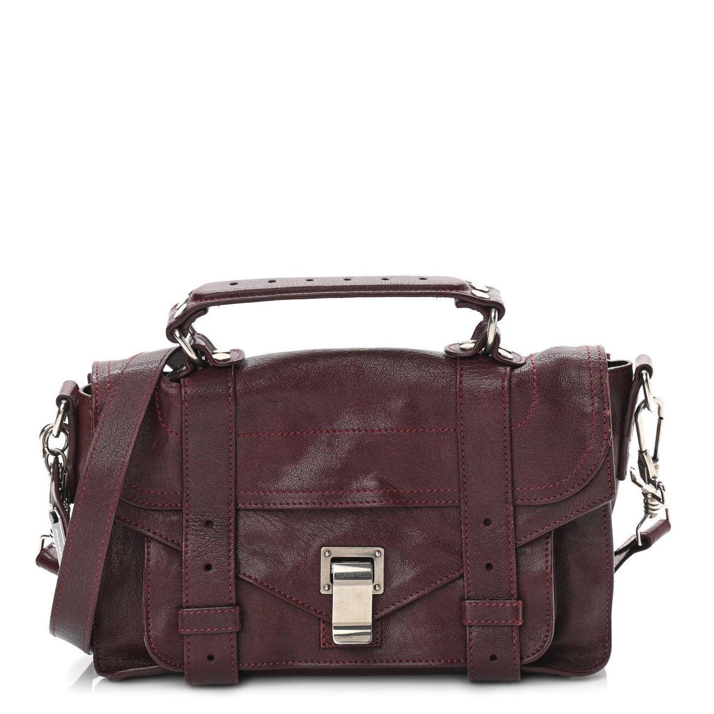 Lambskin Medium PS1 Satchel Burgundy