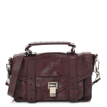 Proenza Schouler Lambskin Medium PS1 Satchel Burgundy 1 of 10