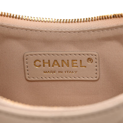 Chanel Lambskin Quilted Small Hobo Bag Light Beige 6 of 11