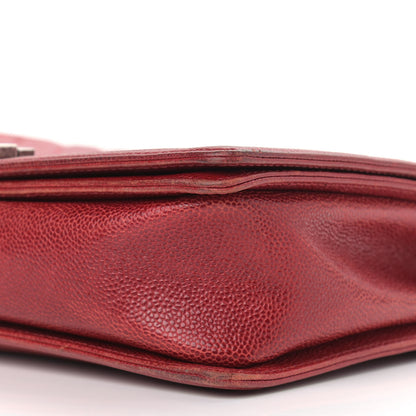 Chanel Caviar Quilted Large Boy Flap Dark Red 8 of 14