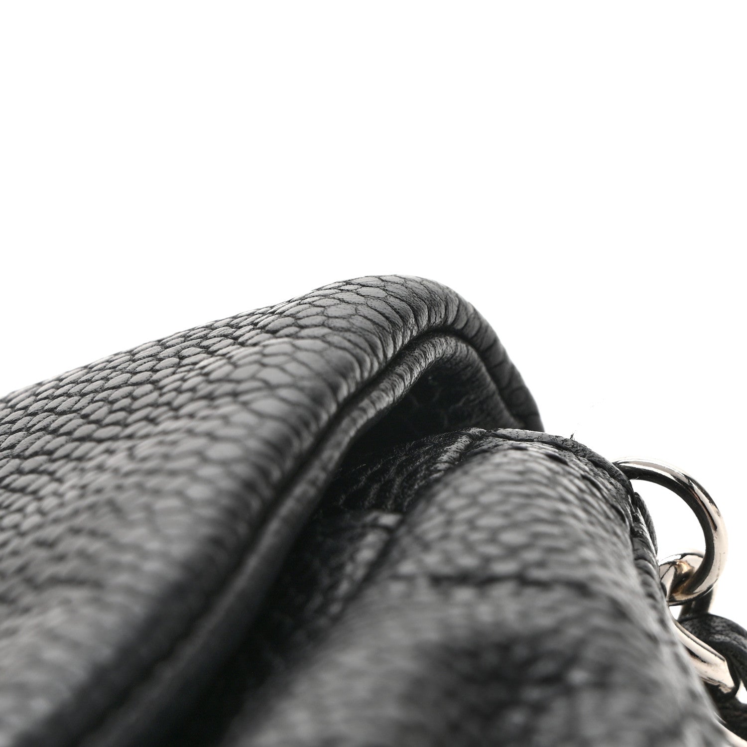 Chanel Caviar Half Moon Wallet On Chain WOC Black 13 of 14