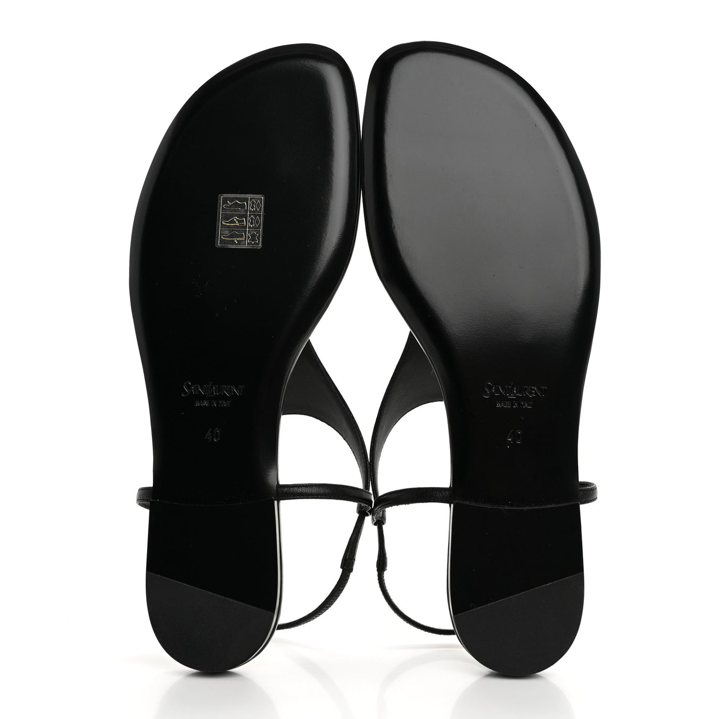 Smooth Calfskin Cassandra Monogram Sandals 40 Black