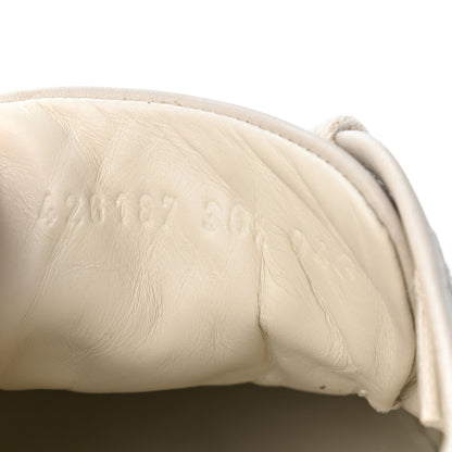 Gucci Washed Cotton GG Monogram Calfskin Womens Low Top Sneakers 36.5 White Mystic White Great White 8 of 10