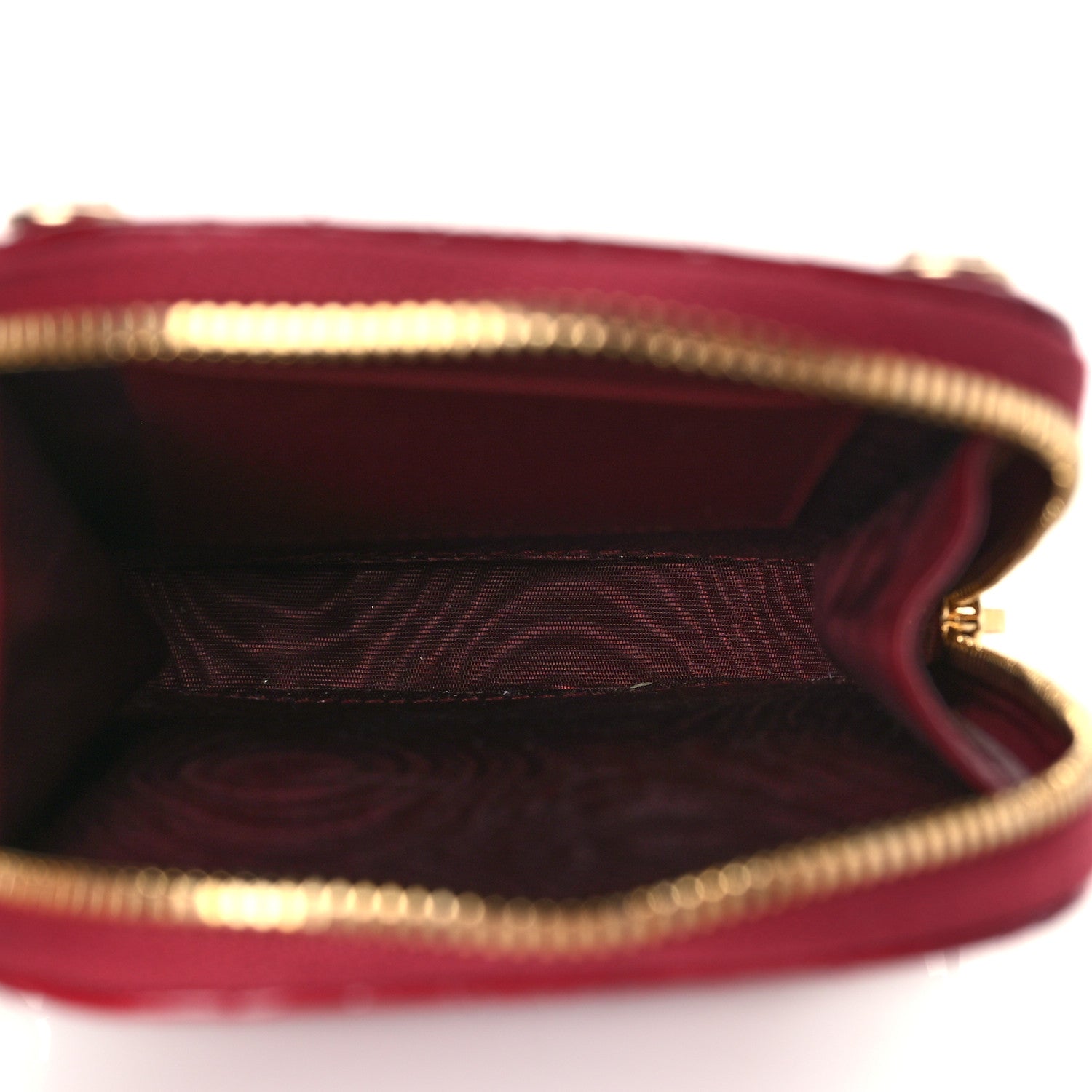 Christian Dior Patent Cannage Lady Dior Phone Holder Red 5 of 10