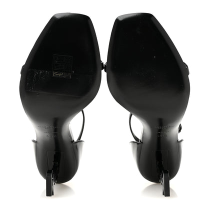 Saint Laurent Patent Calfskin Opyum 85 Sandals 38.5 Black 6 of 10