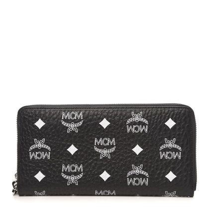 MCM Visetos Zip Around Wallet Black 1 of 9