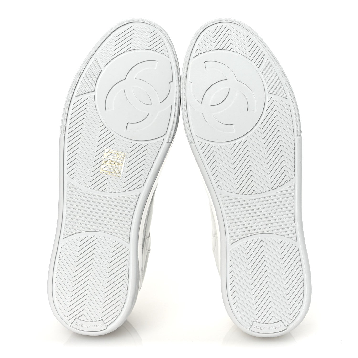 Chanel Calfskin Womens CC Sneakers 40.5 White 7 of 11