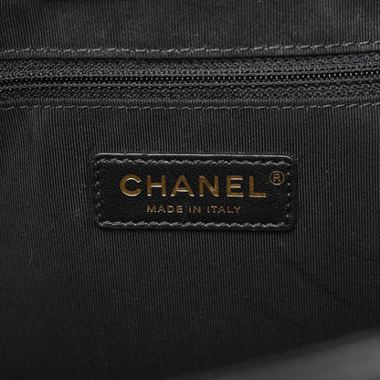 Chanel Calfskin Stitched Large Straight Lines Shopping Tote Black 6 of 13