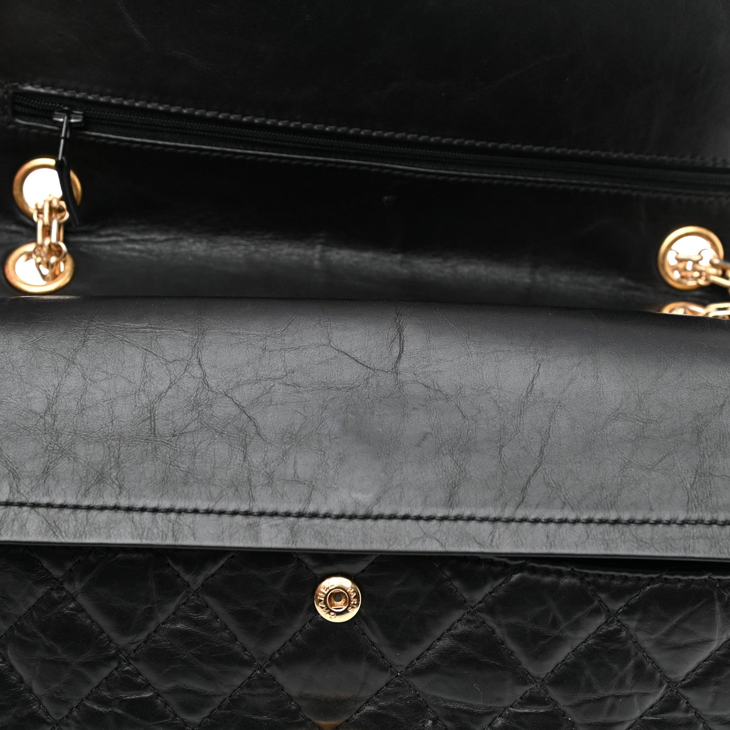 Chanel Aged Calfskin Quilted 2.55 Reissue 226 Flap Black 10 of 14