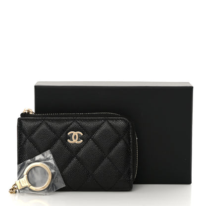 Chanel Caviar Quilted Zipped Key Holder Case Black 11 of 11