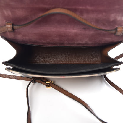 Burberry Derby Calfskin House Check Small Macken Crossbody Bag Tan 4 of 16