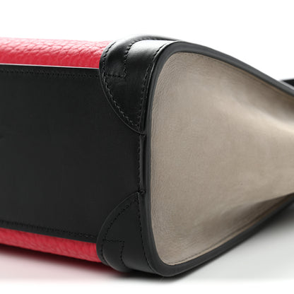 Celine Bullhide Calfskin Nubuck Nano Tri-Color Luggage Bright Red 9 of 11