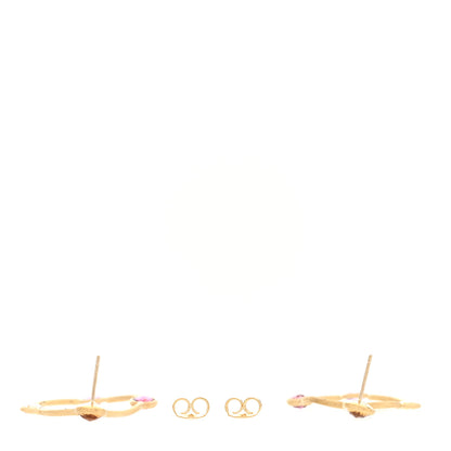 Marco Bicego 18K Yellow Gold Multi Gemstone Jaipur Circle Drop Earrings 3 of 4