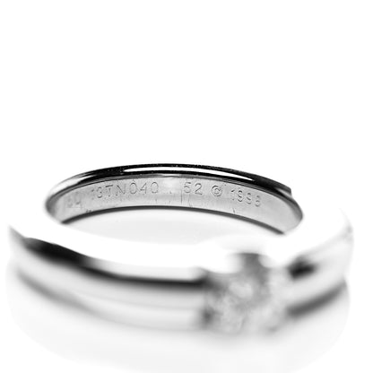 Cartier 18K White Gold Diamond .42ct C De Solitaire Ring 52 6 6 of 7