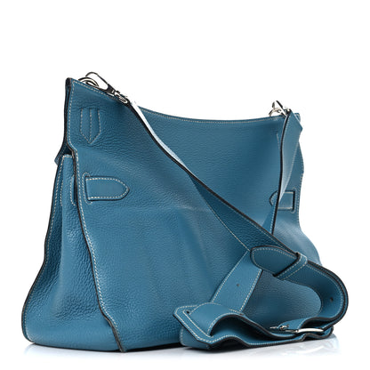 Hermes Taurillon Clemence Jypsiere 34 Blue Jean 3 of 17