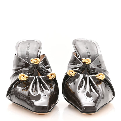 Bottega Veneta Patent Bunnie Mule Pumps 37 Fondant 3 of 8