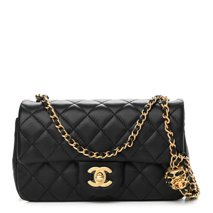 Chanel Lambskin Quilted Mini Rectangular Pearl Crush Flap Black 1 of 11
