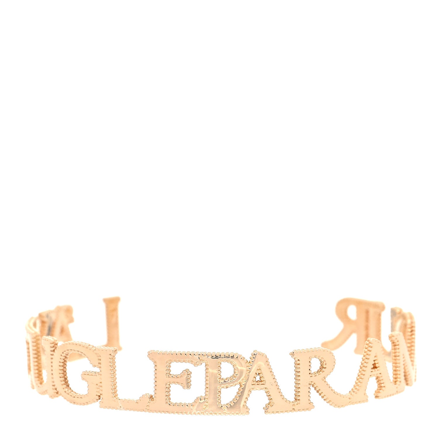 Gucci 18K Yellow Gold L'Aveugle Par Amour Cuff Bracelet 1 of 6