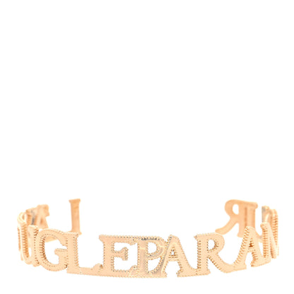 Gucci 18K Yellow Gold L'Aveugle Par Amour Cuff Bracelet 1 of 6