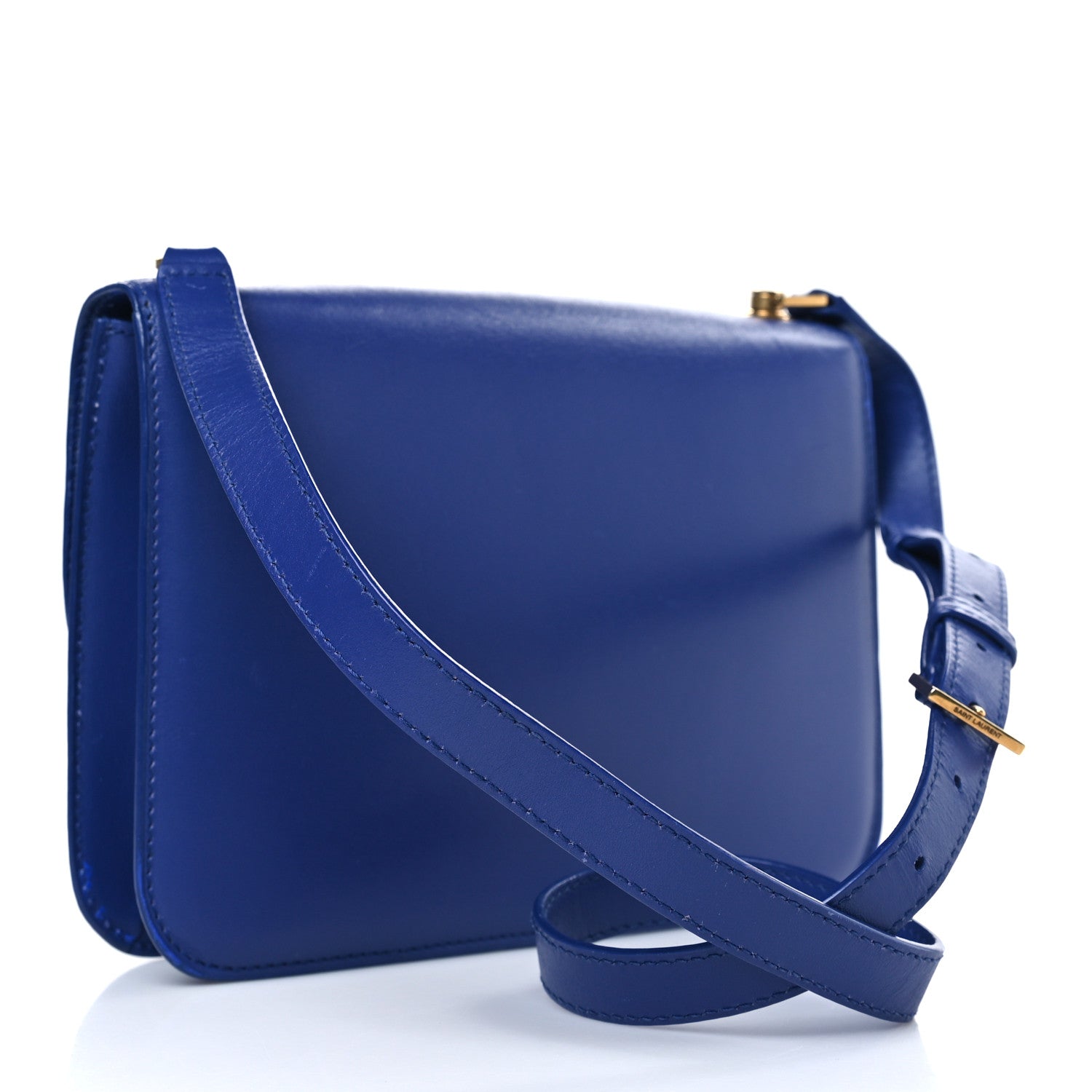 Saint Laurent Smooth Calfskin Carre Satchel Royal Blue 3 of 10