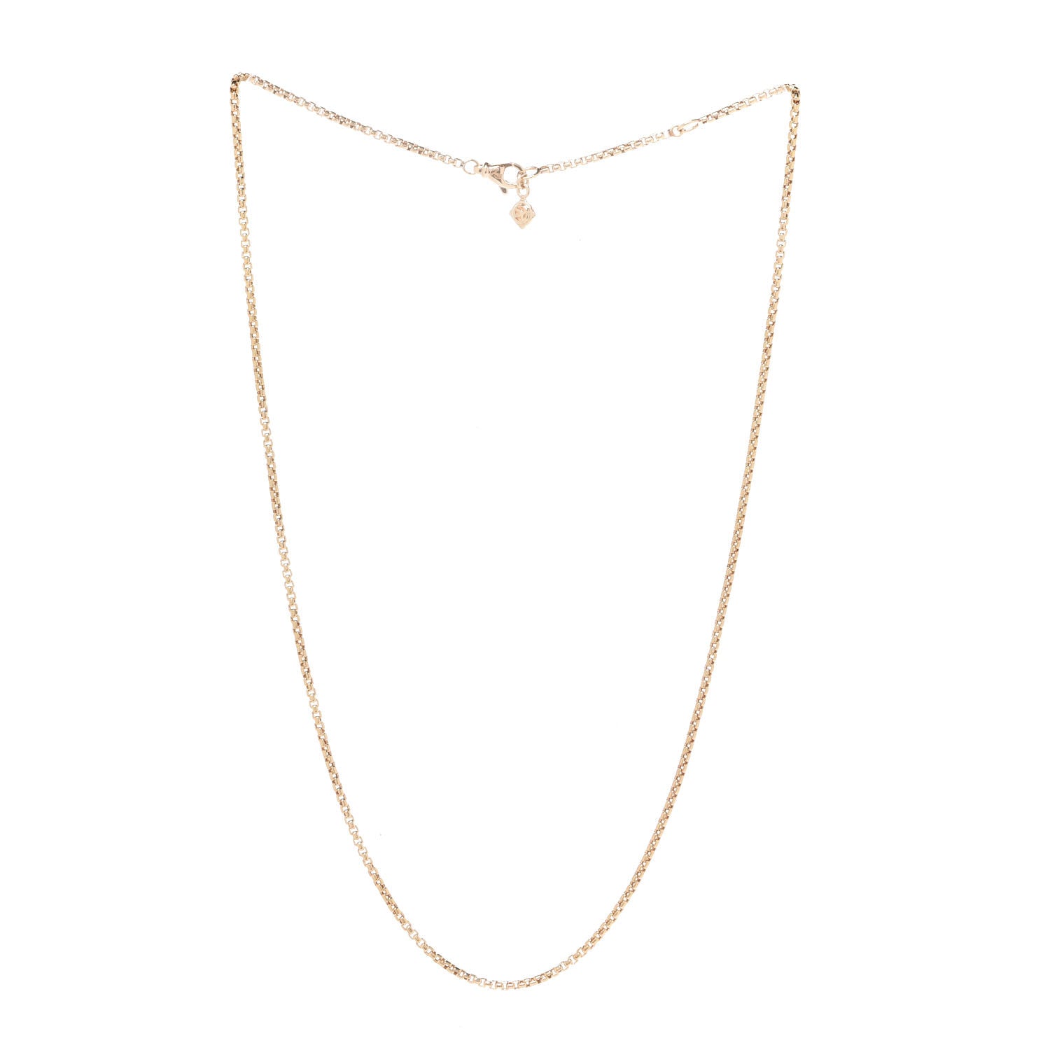 David Yurman 18K Yellow Gold 1.7mm Box Chain Necklace 18" 3 of 6