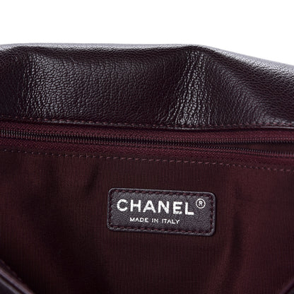 Chanel Goatskin Ombre Faded Quilted New Medium Boy Flap Burgundy 7 of 10