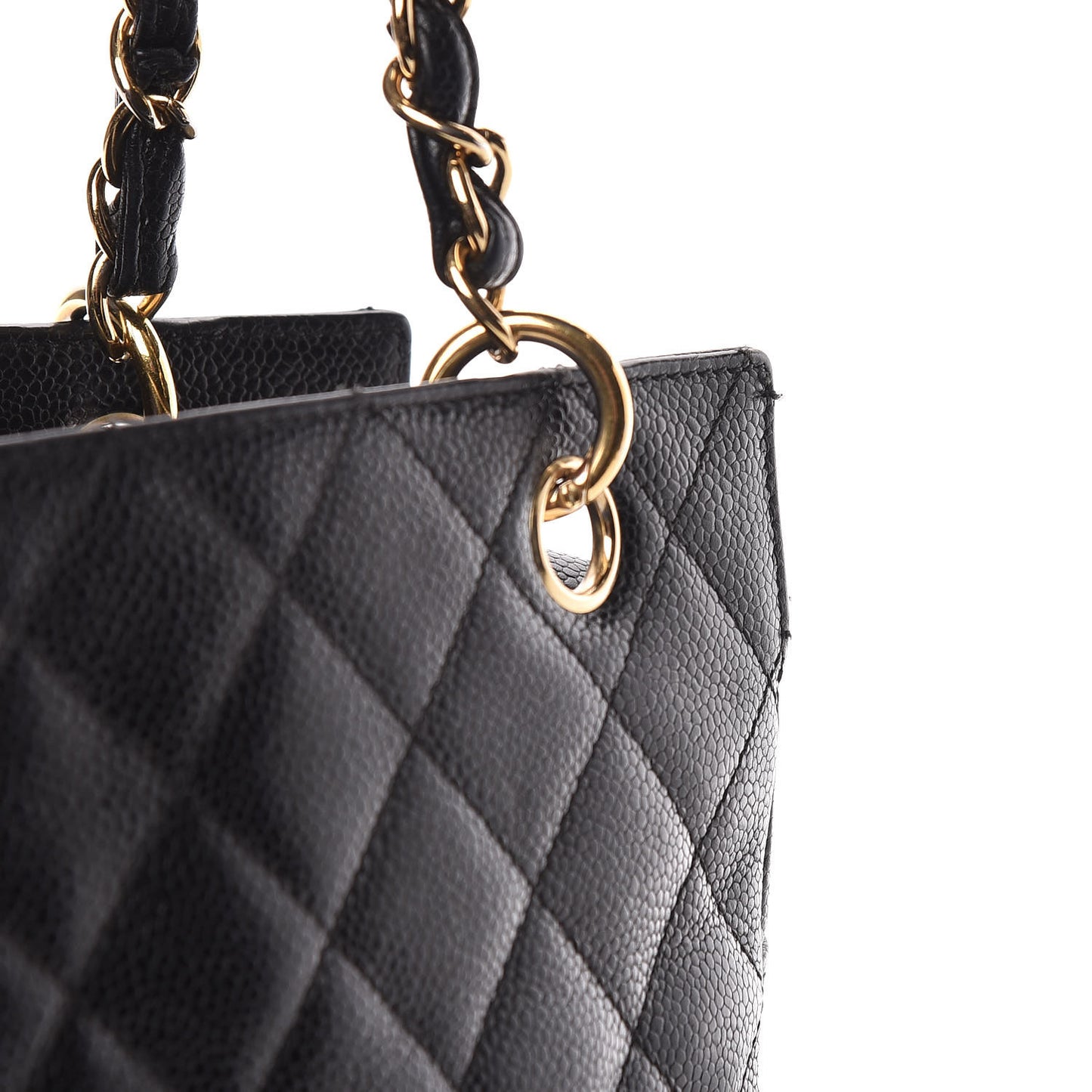 Caviar Quilted Petit Timeless Tote PTT Black