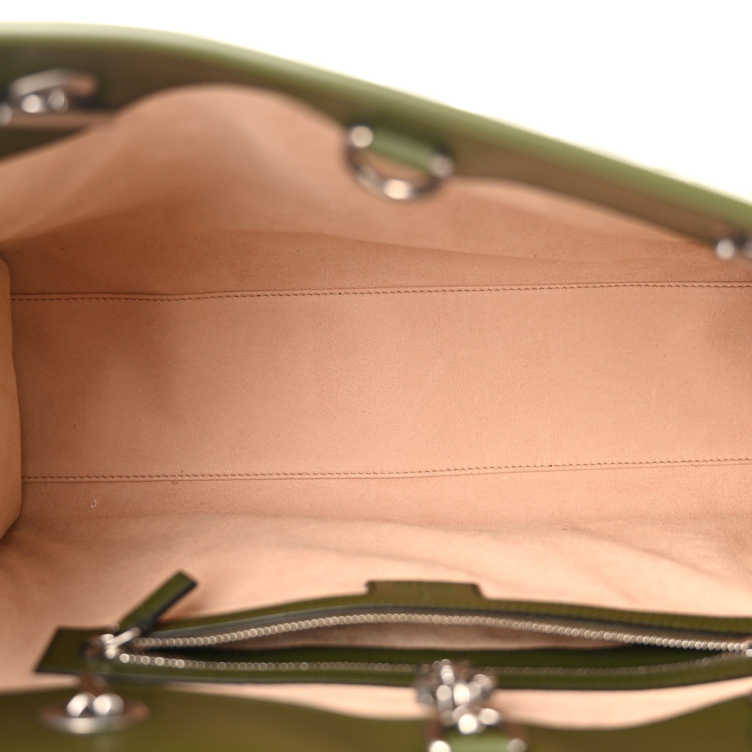 Gucci Calfskin Matelasse Aria Medium GG Marmont Shoulder Tote Military Wood 5 of 10