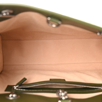 Gucci Calfskin Matelasse Aria Medium GG Marmont Shoulder Tote Military Wood 5 of 10