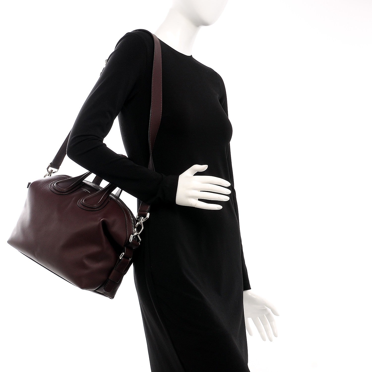 Givenchy Waxy Grained Calfskin Small Nightingale Oxblood 2 of 8