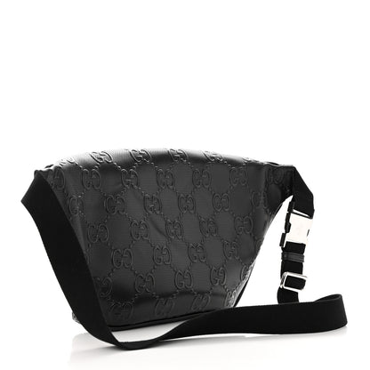 Gucci Calfskin GG Tennis Embossed Pocket Belt Bag Black 3 of 11