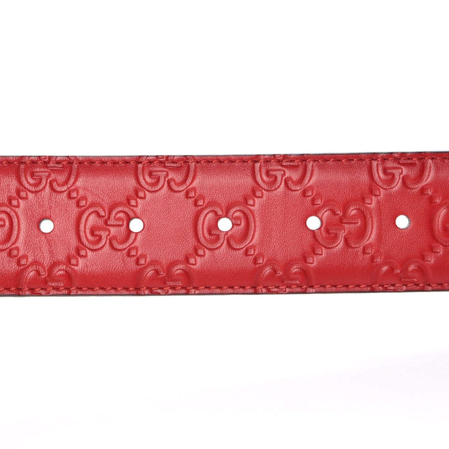Guccissima Signature Interlocking G 40mm Belt 95 38 Hibiscus Red