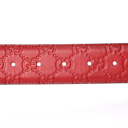 Gucci Guccissima Signature Interlocking G 40mm Belt 95 38 Hibiscus Red 6 of 7