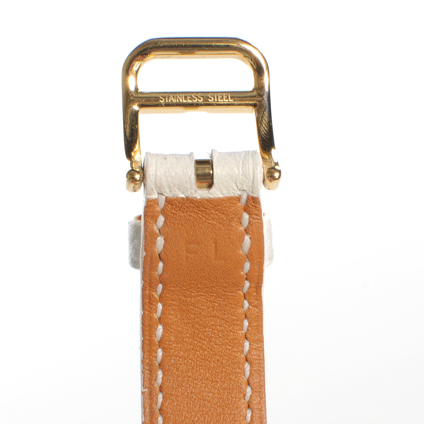 Hermes Epsom Kelly Watch Replacement Strap Band Blanc 6 of 6