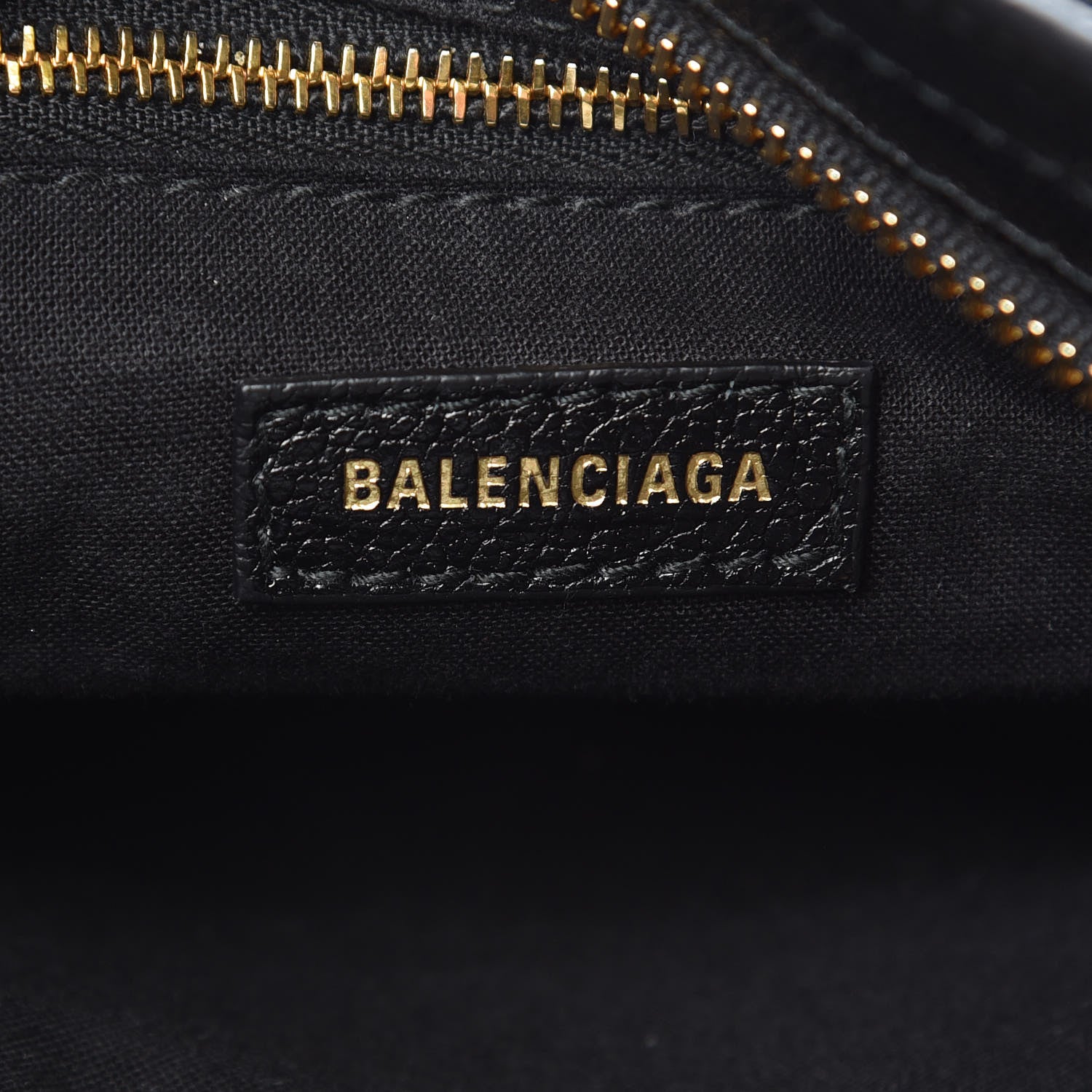 Balenciaga Chevre Gold Metallic Edge Hardware Mini City Black 6 of 7