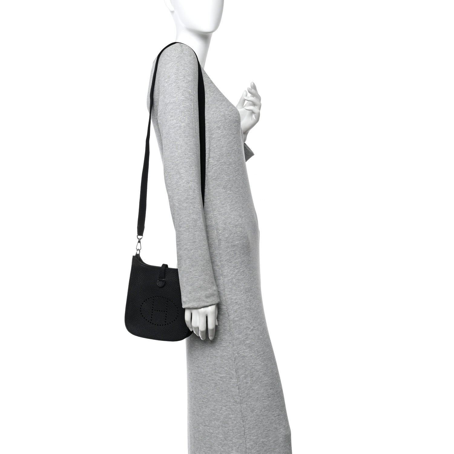 Hermes Taurillon Clemence Evelyne TPM Black 2 of 11